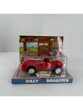 Chevron Cars Riley Roadster Convertible Vintage 2003 Collectible Toy Car NIB Red